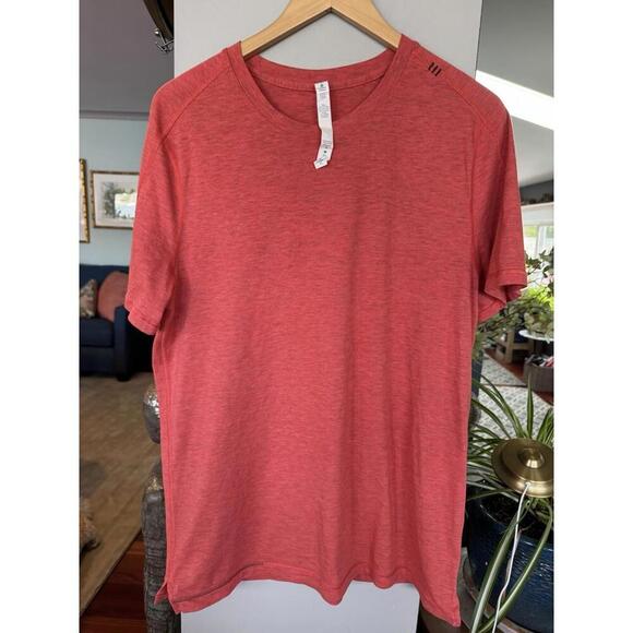 Other - Lululemon Mens Metal Vent Tech Surge Training  Shirt Large Orange  Shirt Large